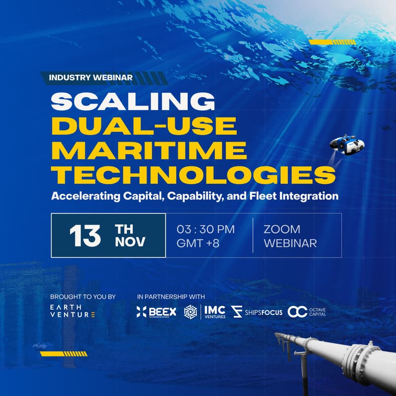 Cover Image for [Webinar] Scaling Dual-Use Maritime Technologies: Accelerating Capital, Capability, and Fleet Integration
