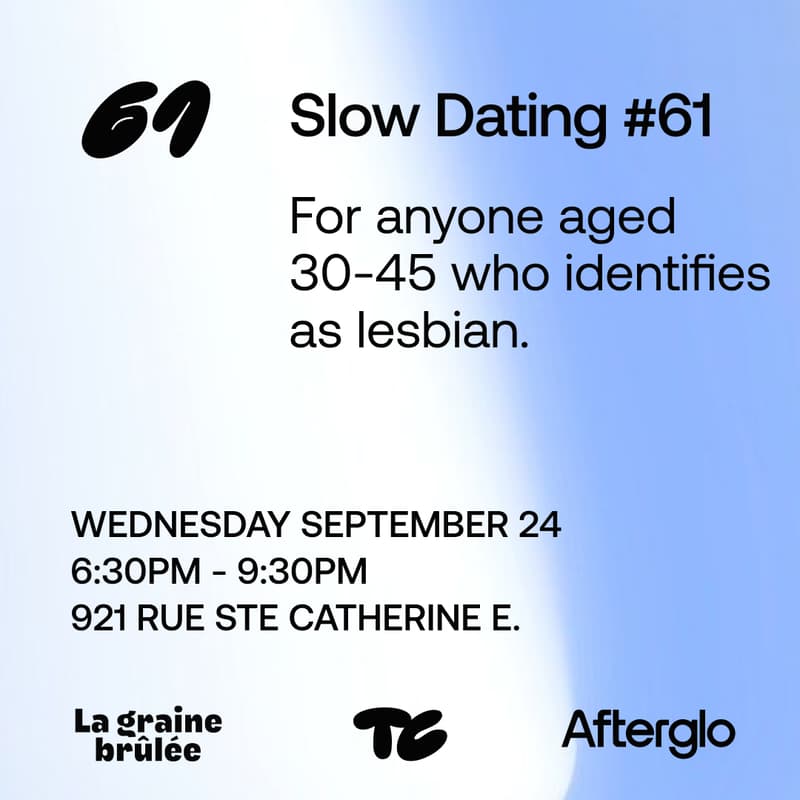 Cover Image for Slow Dating #61 (Lesbian 30-45) 💚