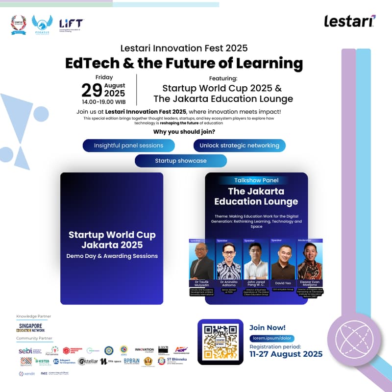 Cover Image for Jakarta Education Lounge x Lestari Innovation Fest 2025