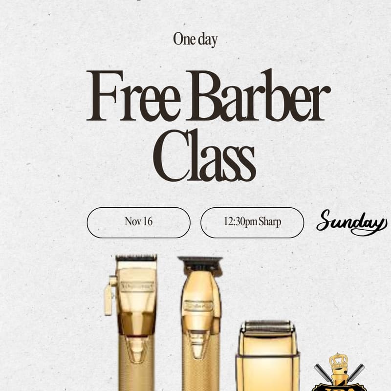 Cover Image for Free Youth barber Class