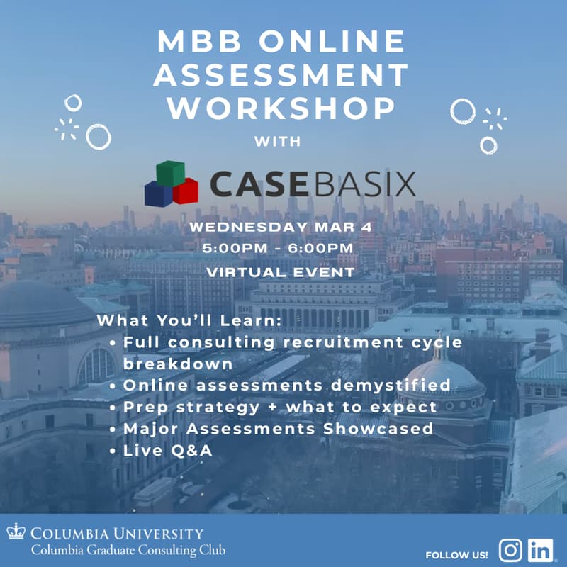 Cover Image for MBB Online Assessment Workshop