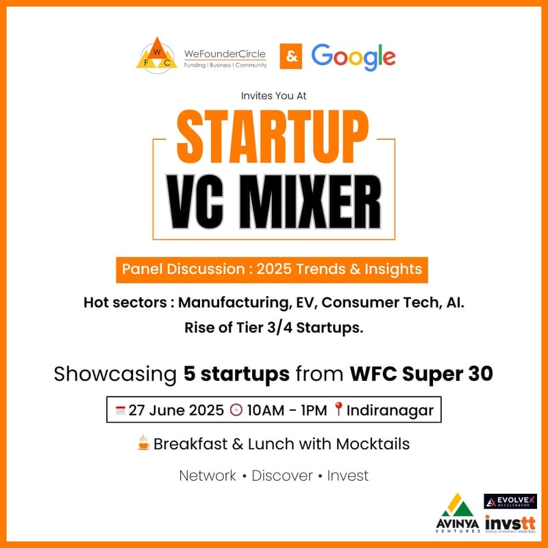 Cover Image for Startup VC Mixer - WeFounderCircle & Google