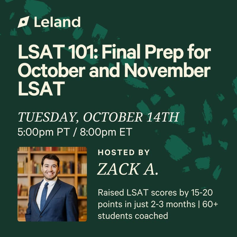 Cover Image for LSAT 101: Final Prep for October and November LSAT