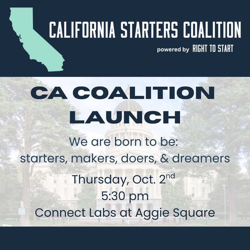 Cover Image for California Starters Coalition Launch: Unlocking Entrepreneurial Opportunity for All