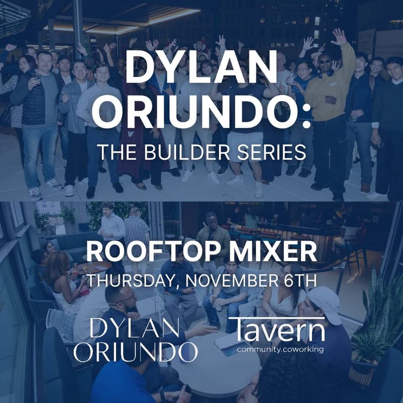 Cover Image for Nov. 6th - The Builder Series: Rooftop Mixer (Tapas Included)