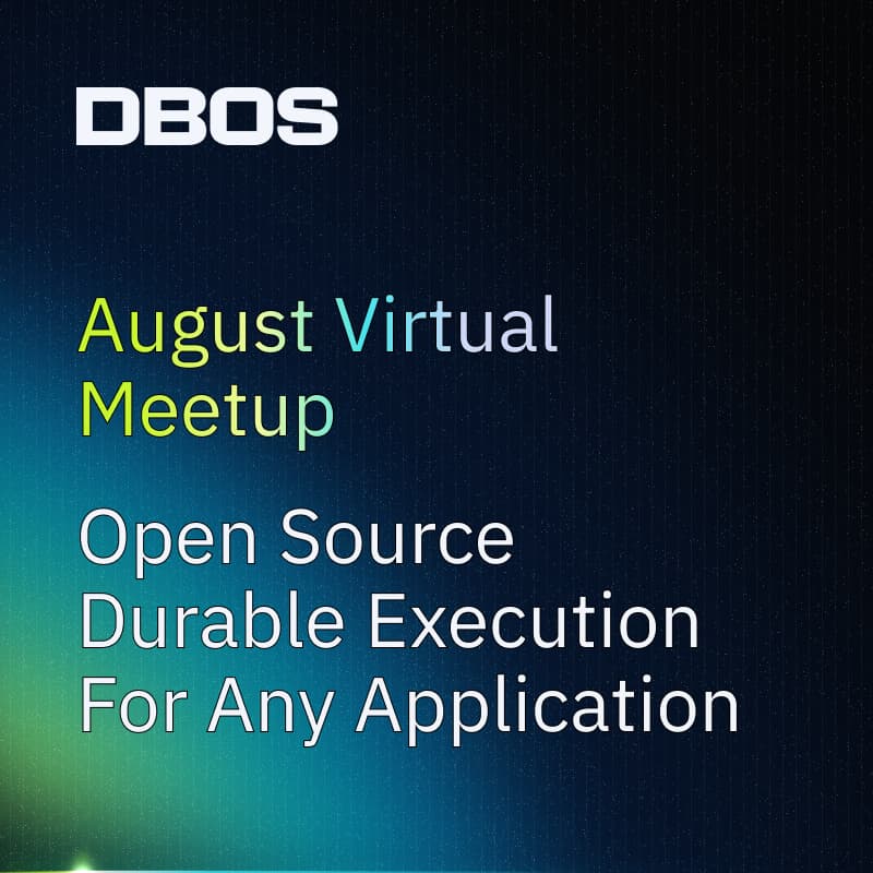 Cover Image for DBOS User Group: First Look at Java