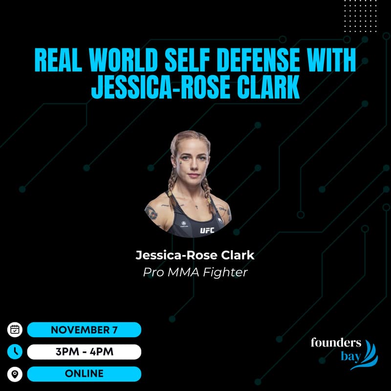 Cover Image for Founders Bay Virtual Workshop: Real World Self Defense with Jessica-Rose Clark