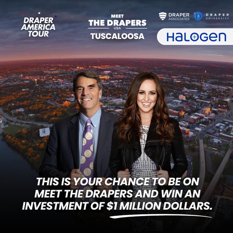 Cover Image for Apply Now: Halogen Ventures + "Meet the Drapers" Alabama Pitch Competition (Sept. 23-24)!