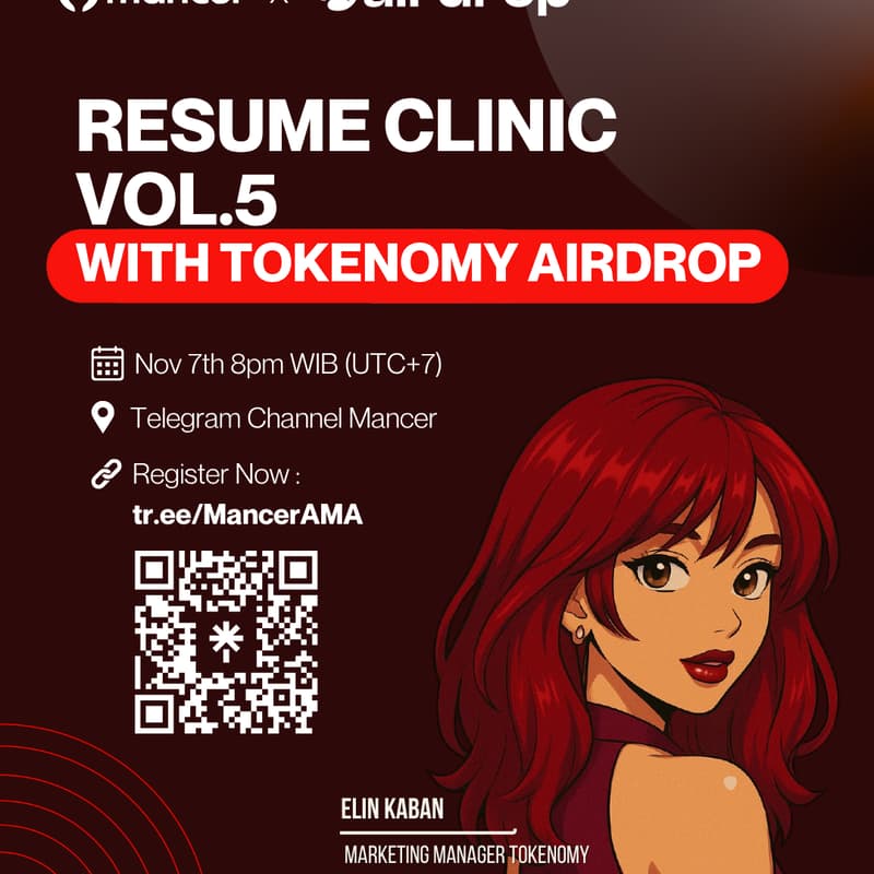 Cover Image for Resume clinic Vol.5 with Tokenomy Airdrop