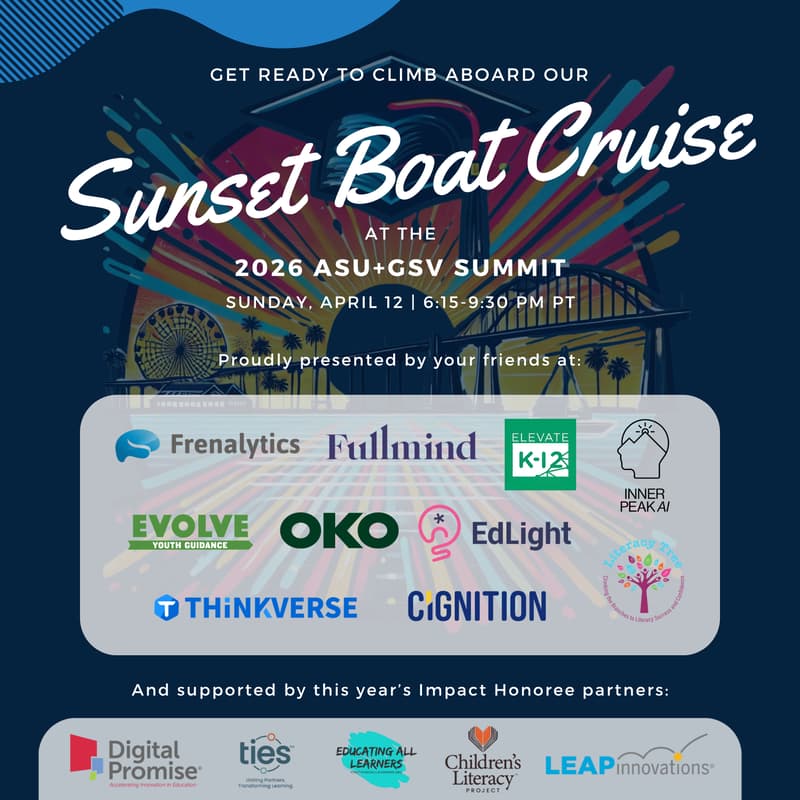 Cover Image for 2026 ASU+GSV Sunset Boat Cruise for District-Level Education Leaders