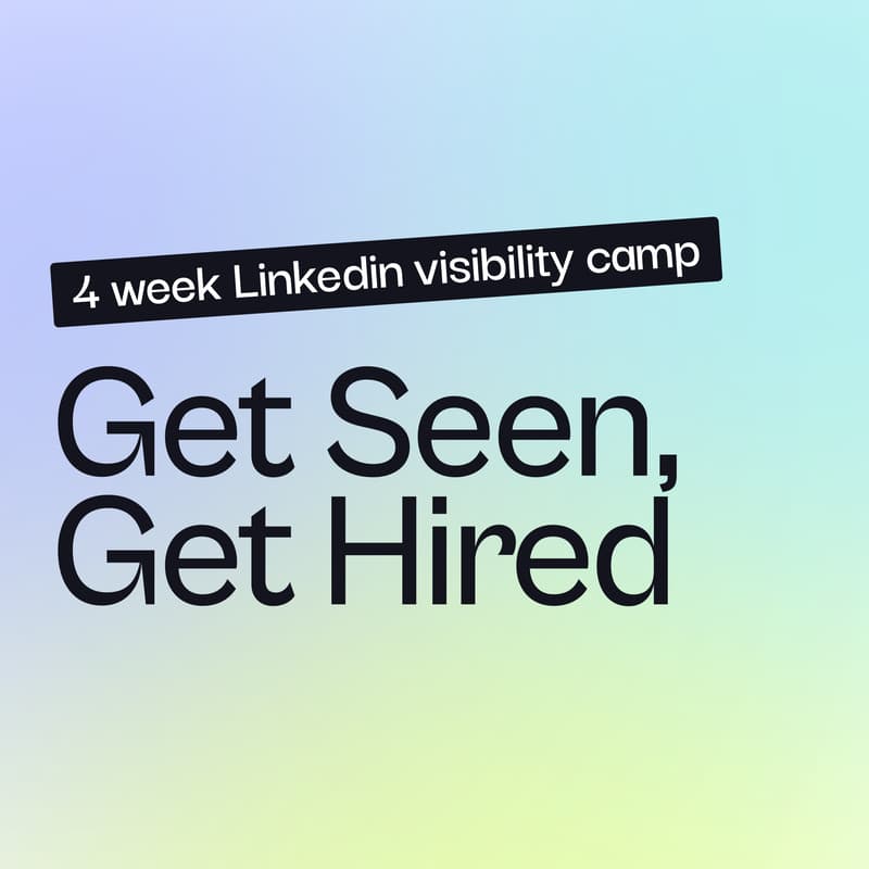 Cover Image for Get Seen, Get Hired *Premium Early Bird $599 (Reg. $799)*