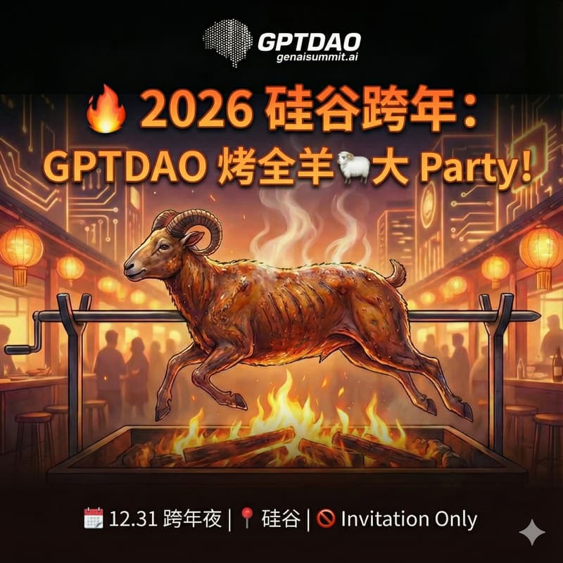 Cover Image for 🔥 2026 硅谷跨年：GPTDAO 烤全羊🐑大 Party！