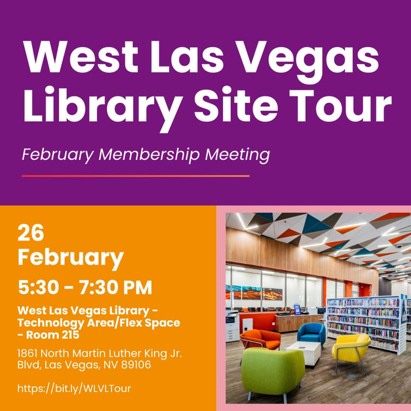 Cover Image for West Las Vegas Library Tour: NOMA Nevada + AIA Joint Event