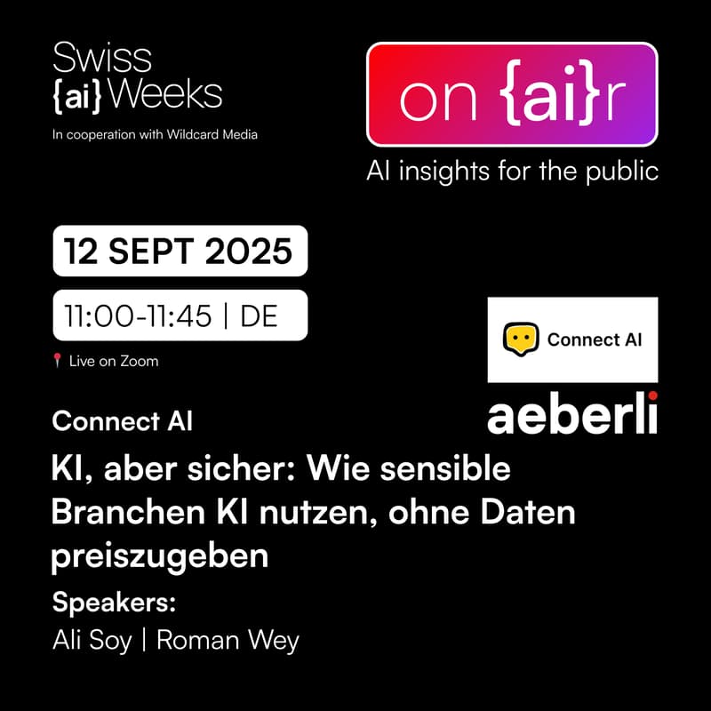 Cover Image for on {ai}r | KI, aber sicher: Wie sensible Branchen KI nutzen, ohne Daten preiszugeben | Connect AI