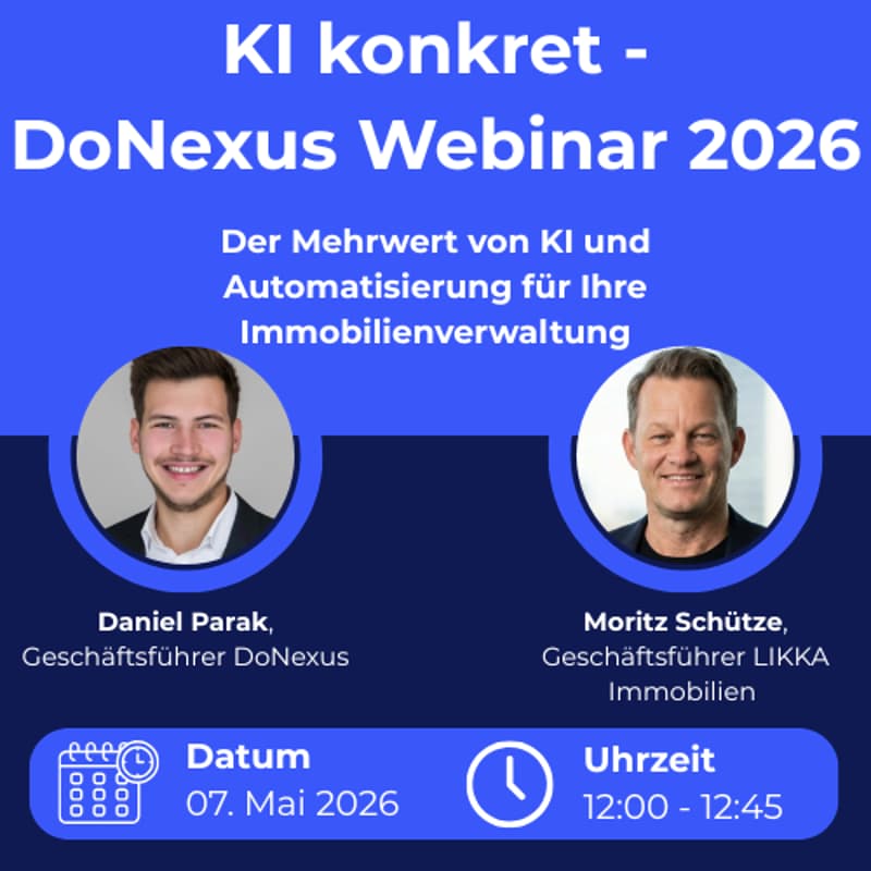 Cover Image for KI konkret - Das KI Webinar von DoNexus 2026 mit Moritz Schütze