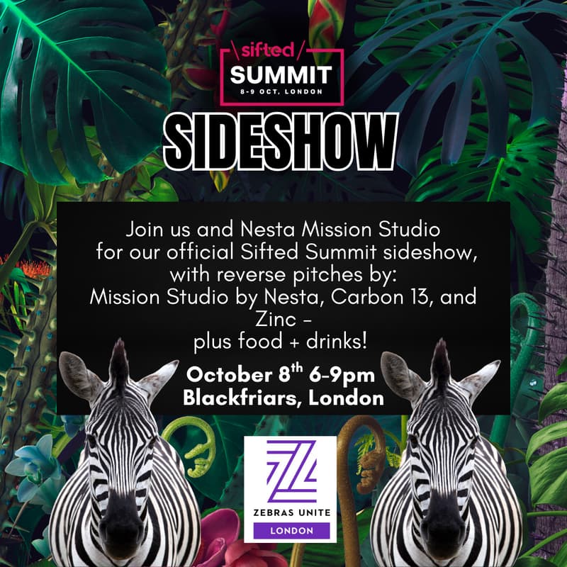 Cover Image for ๐ฆ ZU London x Mission Studio by Nesta: โฎ๏ธ Reverse Pitches with Mission Studio, Carbon13 and Zinc