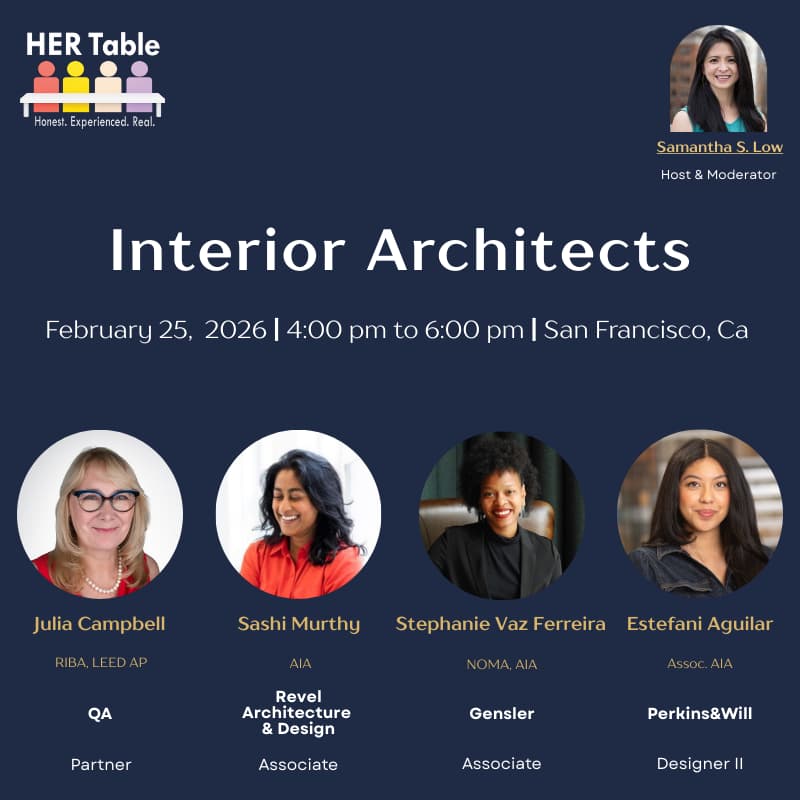 Cover Image for Welcome back to HER Table!  This month: Interior Architects