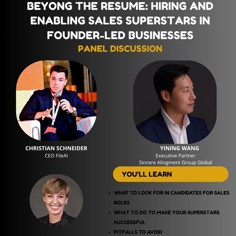 Cover Image for Beyond The Resume: Hiring and Enabling Sales Superstars in Founder-Led Businesses