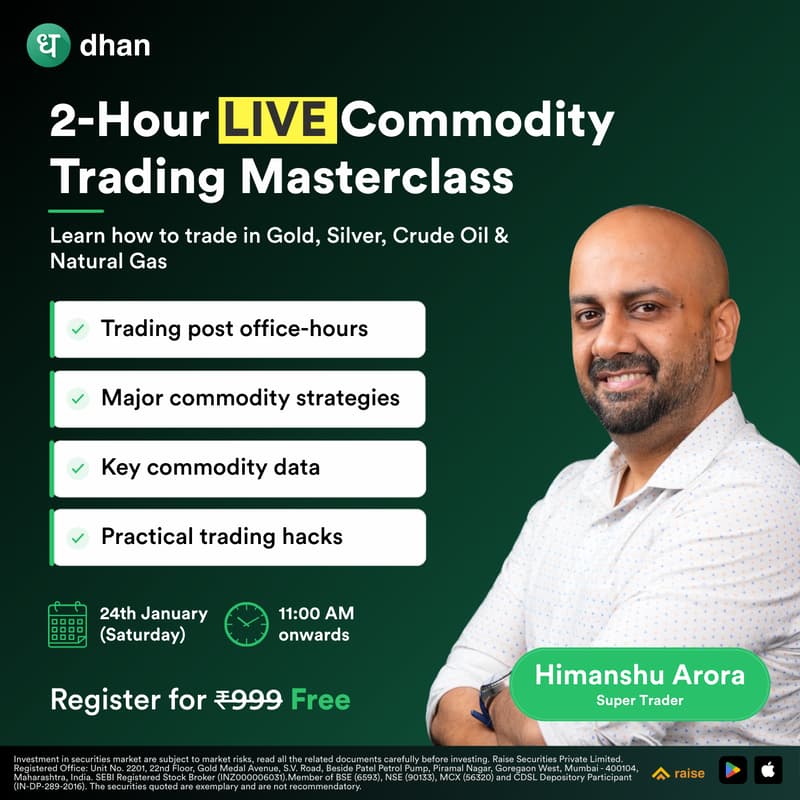 Cover Image for FREE 2 Hour LIVE Commodity Masterclass By Dhan - Register Below