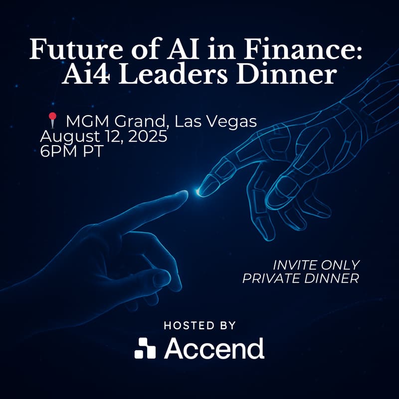 Cover Image for Future of AI in Finance: Ai4 Leaders Dinner Hosted by Accend