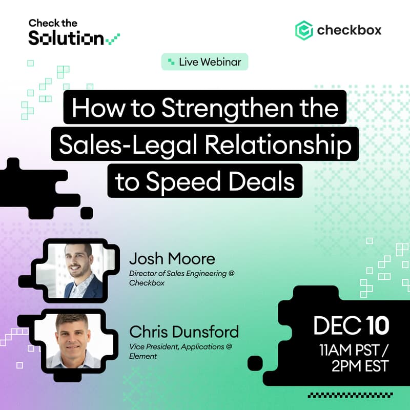 Cover Image for How to Strengthen the Sales-Legal Relationship to Speed Deals