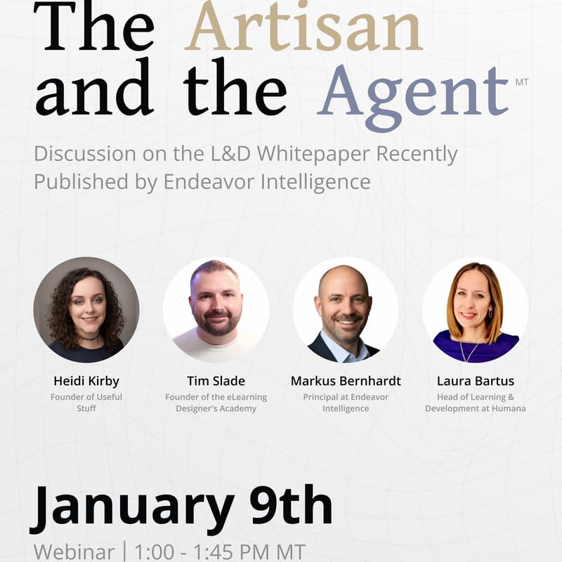 Cover Image for Webinar: The Artisan and the Agent