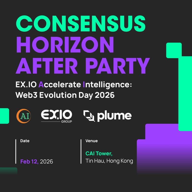Cover Image for Consensus Horizon After Party - EX.IO Accelerate Intelligence: Web3 Evolution Day 2026