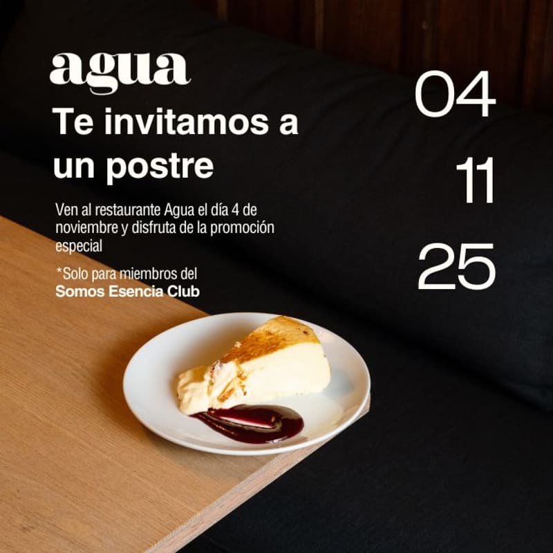 Cover Image for Te invitamos al postre en Agua