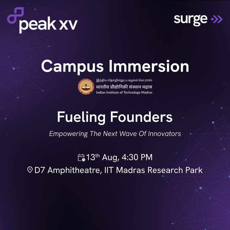 Cover Image for Peak XV and Surge Campus Immersion - IIT Madras