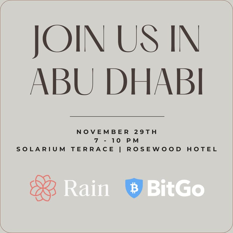 Cover Image for BitGo & Rain VIP Event in Abu Dhabi