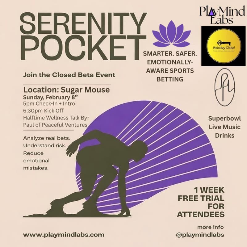 Cover Image for Super Bowl Sunday: SPORTS Betting & Wellness By Playmind 🤝WGS
