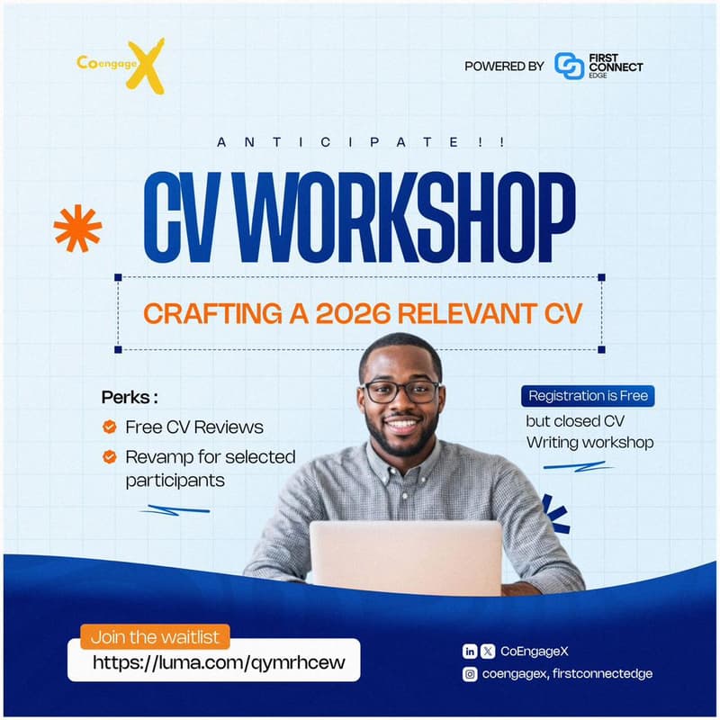 Cover Image for CoEngageX Cv Workshop Session Powered By First Connect Edge