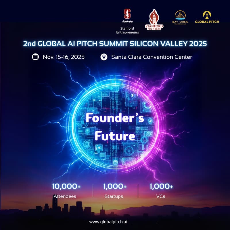 Cover Image for Global AI Pitch Summit 2025-Co-host by Stanford Entrepreneurs & Stanford Founders & BFC