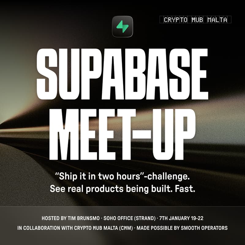 Cover Image for Crypto Ħub Malta – Supabase Meet-Up