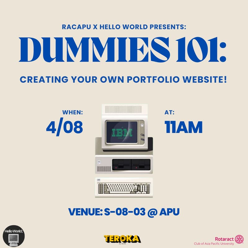 Cover Image for Dummies 101: Create Your Own Portfolio Website!