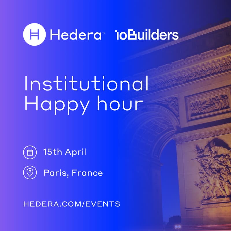 Cover Image for Institutional Happy Hour with Hedera and ioBuilders