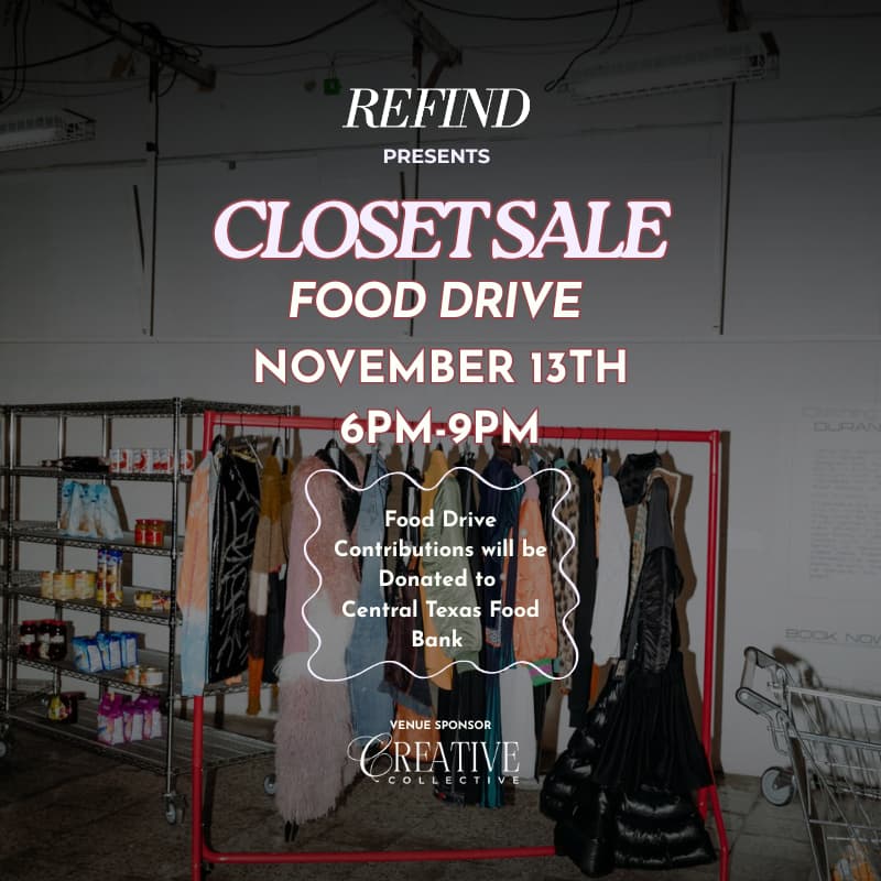 Cover Image for Food Drive + Closet Sale presented by REFIND
