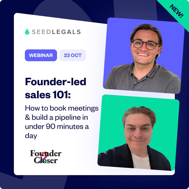 Cover Image for Founder-led sales 101: How to book meetings & build a pipeline in under 90 minutes a day