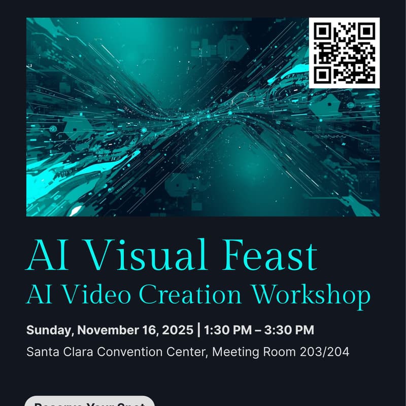 Cover Image for Global AI Pitch Summit 2025 Side Event: AI Visual Feast – AI Video Creation Workshop