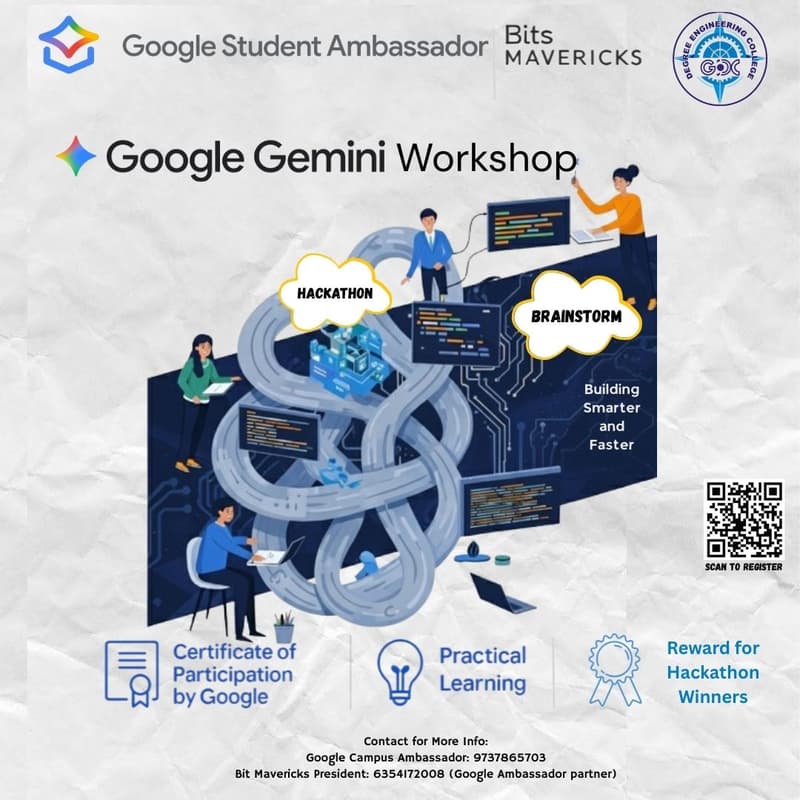 Cover Image for Gemini for Students – Empowering CS Students with AI Tools & Hackathon