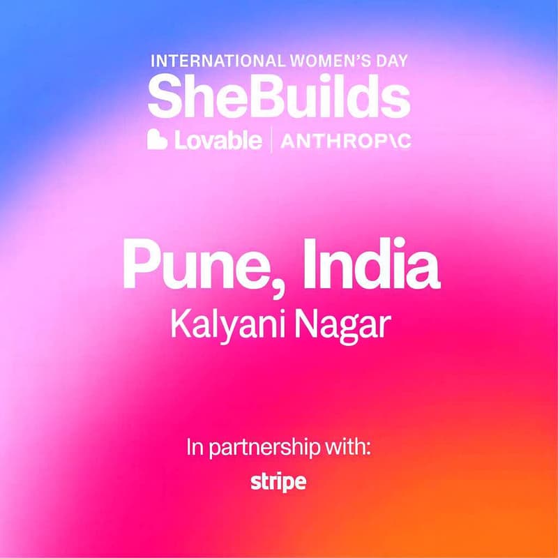Cover Image for Pune x SheBuilds on Lovable for International Women's Day