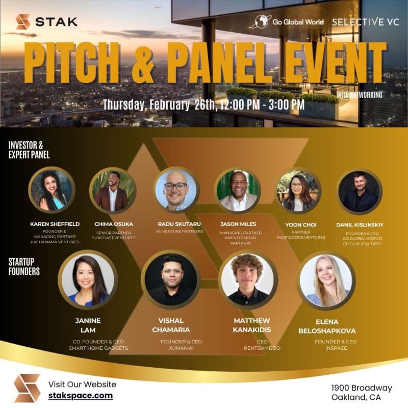 Cover Image for STAK Ventures Pitch & Panel. (Now accepting startup applications & pitch decks)