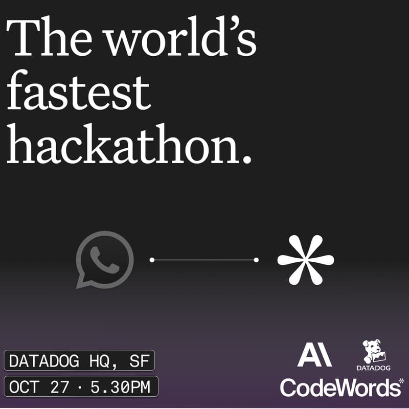 Cover Image for The World’s Fastest Hackathon for WhatsApp Agents with CodeWords x Datadog x Anthropic