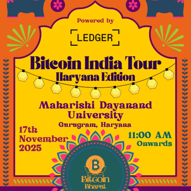 Cover Image for Bitcoin India Tour- Haryana Edition