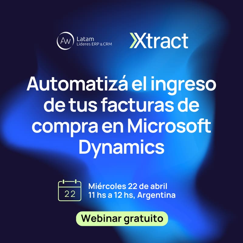 Cover Image for Webinar: Automatiza el ingreso de tus facturas de compra en Microsoft Dynamics 365