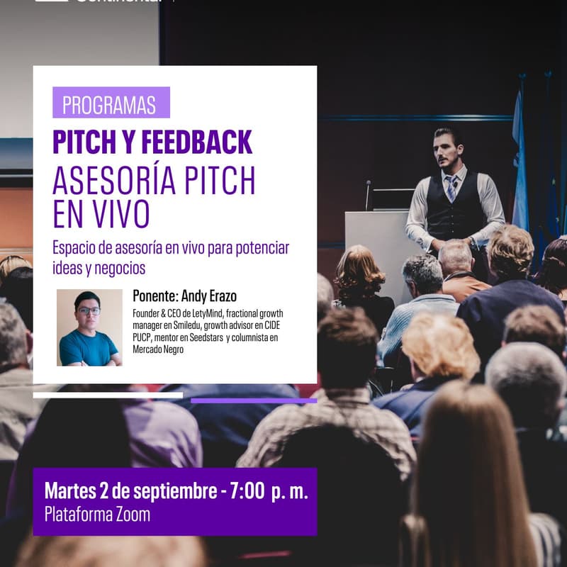 Cover Image for Pitch & Feedback 🎤Asesoría pitch en vivo
