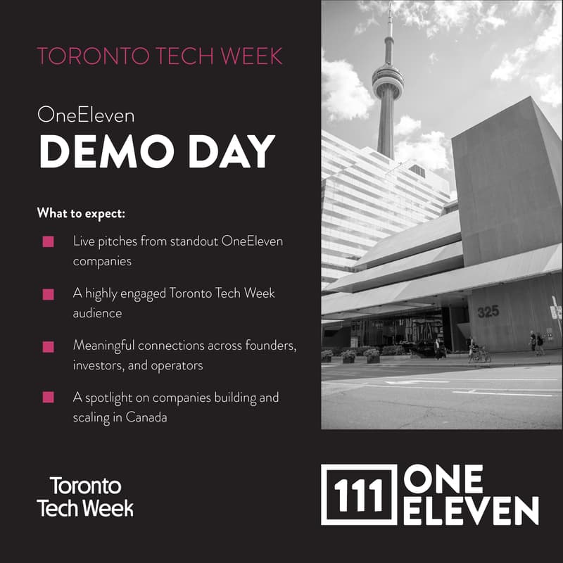 Cover Image for OneEleven Pitch Showcase- Toronto Tech Week Edition
