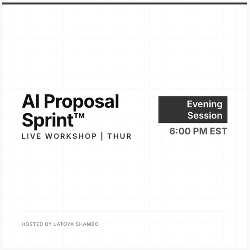 Cover Image for LIVE WORKSHOP | AI Proposal Sprint™