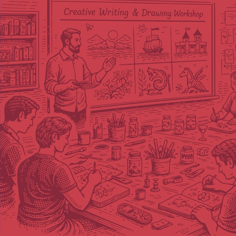 Cover Image for Taller de escritura y dibujo - La 50 se ilumina