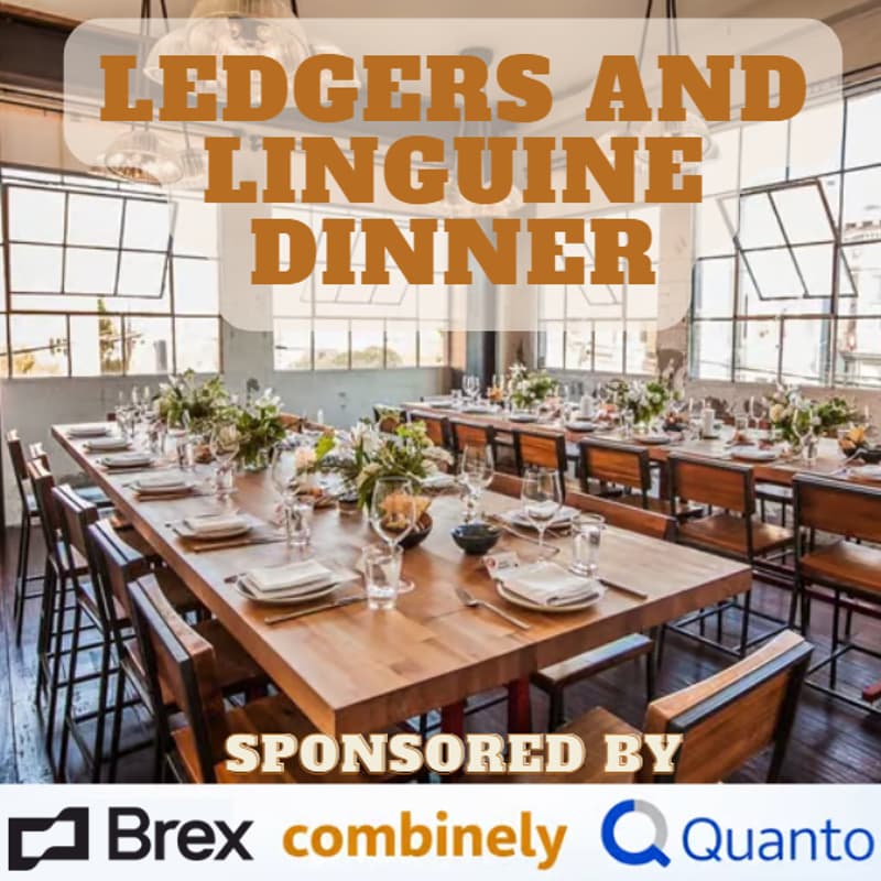 Cover Image for Ledgers and Linguine - Sponsored by Brex, Combinely & Quanto